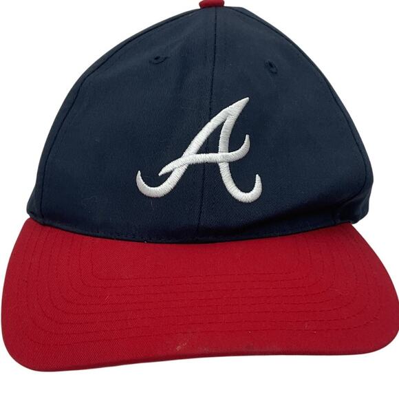 MLB Atlanta Braves Blue/Red Cotton Baseball Cap, One Size Preowned - Picture 1 of 6